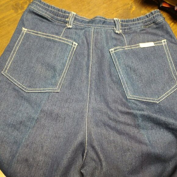 New Vintage P.S. Gitano Dark Blue Jeans Size Women's 14 Long - Picture 3 of 3